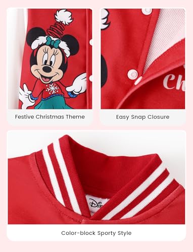 Image of Disney Girl & Boy Varsity Bomber Jacket Fall Sweatshirt Toddler to Big Kid