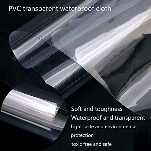 Bâche transparente 2.4x1.9m 600g/m² avec œillets pour protection - 5