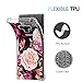 KIOMY Clear Case for Samsung Galaxy Note 9 5G Airbag Corners Shockproof Bumper Protective Phone Cover, Hybrid Design Hard PC Back with Flexible TPU Frame Cute Red Flower Floral