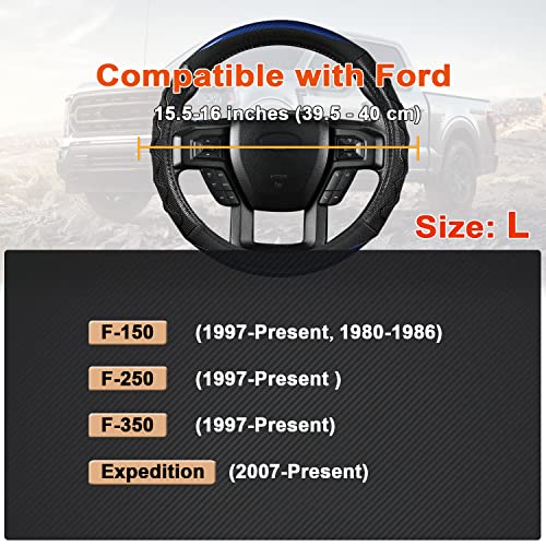 GIANT PANDA Car Steering Wheel Cover for Ford F150 F250 F350 Expedition 15.5-16 inches - Blue by GIANT PANDA - Used condition - Image 2