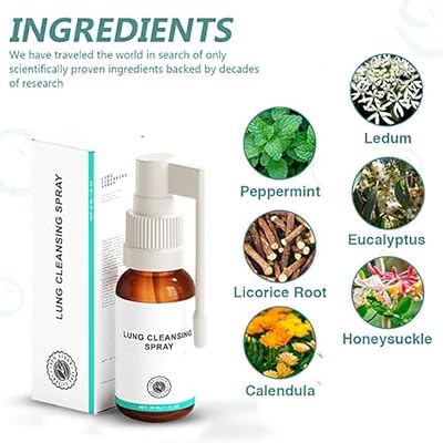 Lung Cleansing Spray,Herbal Lung Cleansing Spray,Herbal Lung Cleanse Mistm, (1PCS)
