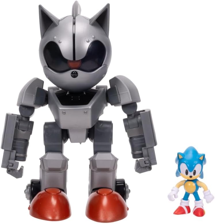 Sonic The Hedgehog - JAKKS Pacific - Giant Mecha Sonic Battle Set - Articulated Figures - Official Licensed - Kids Toy