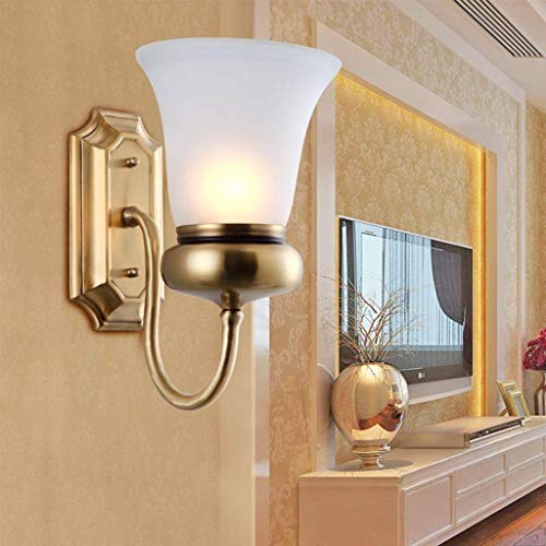 Lámpara de pared de cobre para pasillo y espejo de dormitorio