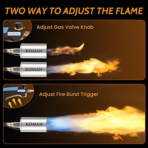 Heavy Duty Weed Torch Burner,Propane Torch Weed Burner (Csa Certified),Flamethrower With 9.8 Ft Hose,500,000 Btu, Self Igniting Flame Weeder For Weeding,Roof Asphalt,Ice Snow,Welding,Road Marking #TOP2