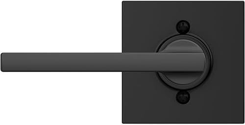 Miniatura 10 de Schlage F10 LAT 622 COL Latitude Collins - Palanca de paso para pasillo interior y armario, color negro mate