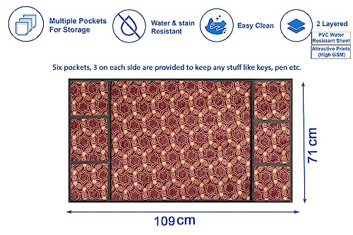 Image of The Furnishing Tree Fridge Top Cover Compatible for Samsung RR23C2F249U /HL, 215 LTR WxL 71x109 in CM Packed Pattern Multicolor