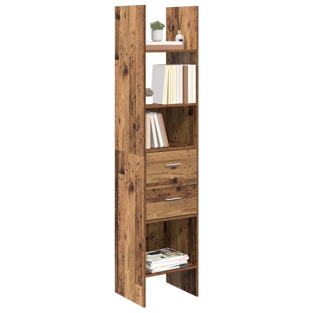 Generisch Bücherregal Altholz 40 x 35 x 180 cm Holzwerkstoff,Möbel,Regalsysteme,Bücherregale Bücherschränke-875439