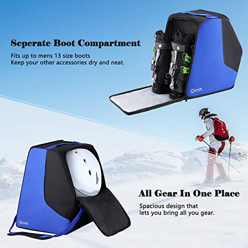 image for QiMH Ski Boot Bag - Snowboard Boot Bag Premium Snow Gear Travel Should