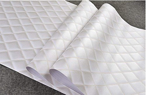 Glow4U Faux Leather Look Contact Paper Vinyl Film Self Adheisve Shelf Drawer Liner For Backsplash Home Wall Arts Crafts Decal (White, 24" Wx117 L) #TOP2