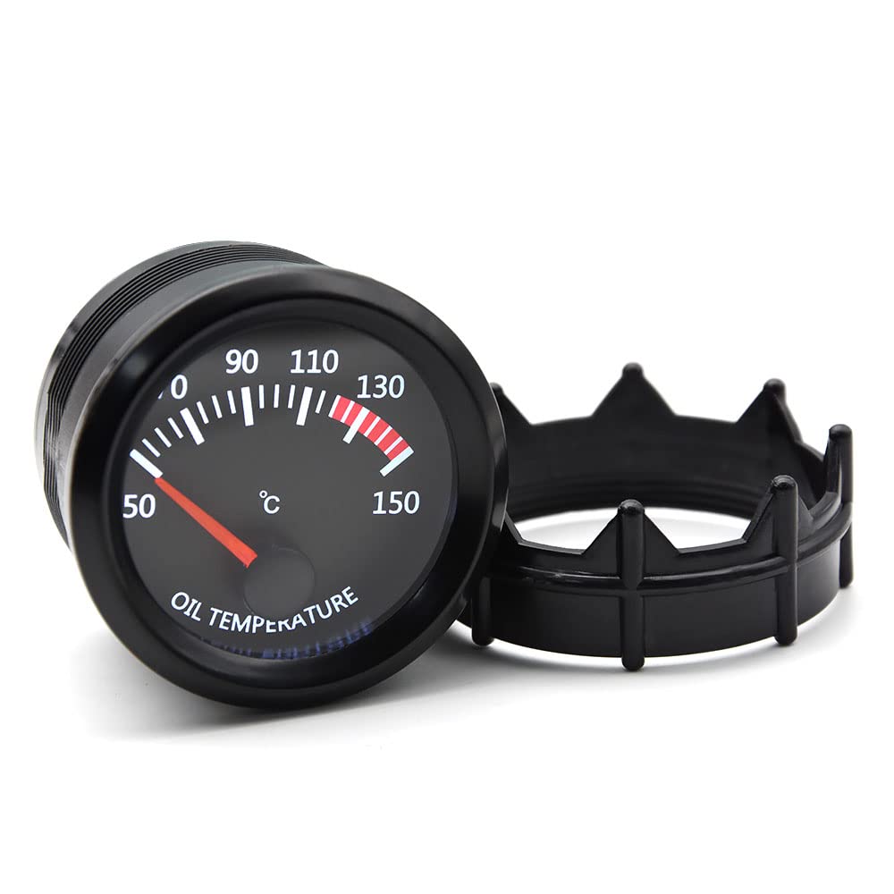 52mmセンサー付きオイル温度ゲージ50〜150摂氏2 "ゲージユニバーサルホワイト 導いたポッド付きのスモークレンデジタル