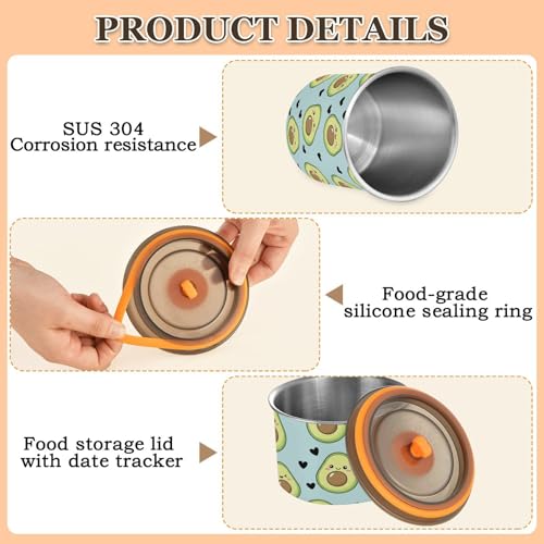 Contenedor para café de acero inoxidable 900 ml DOMIKING miniatura 4