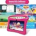 Kids Table 7 inch Tablet for Kids,4GB RAM 32GB ROM Toddler Tablets PC,Parental Control,Dual Camera,Shockproof Case,Pink