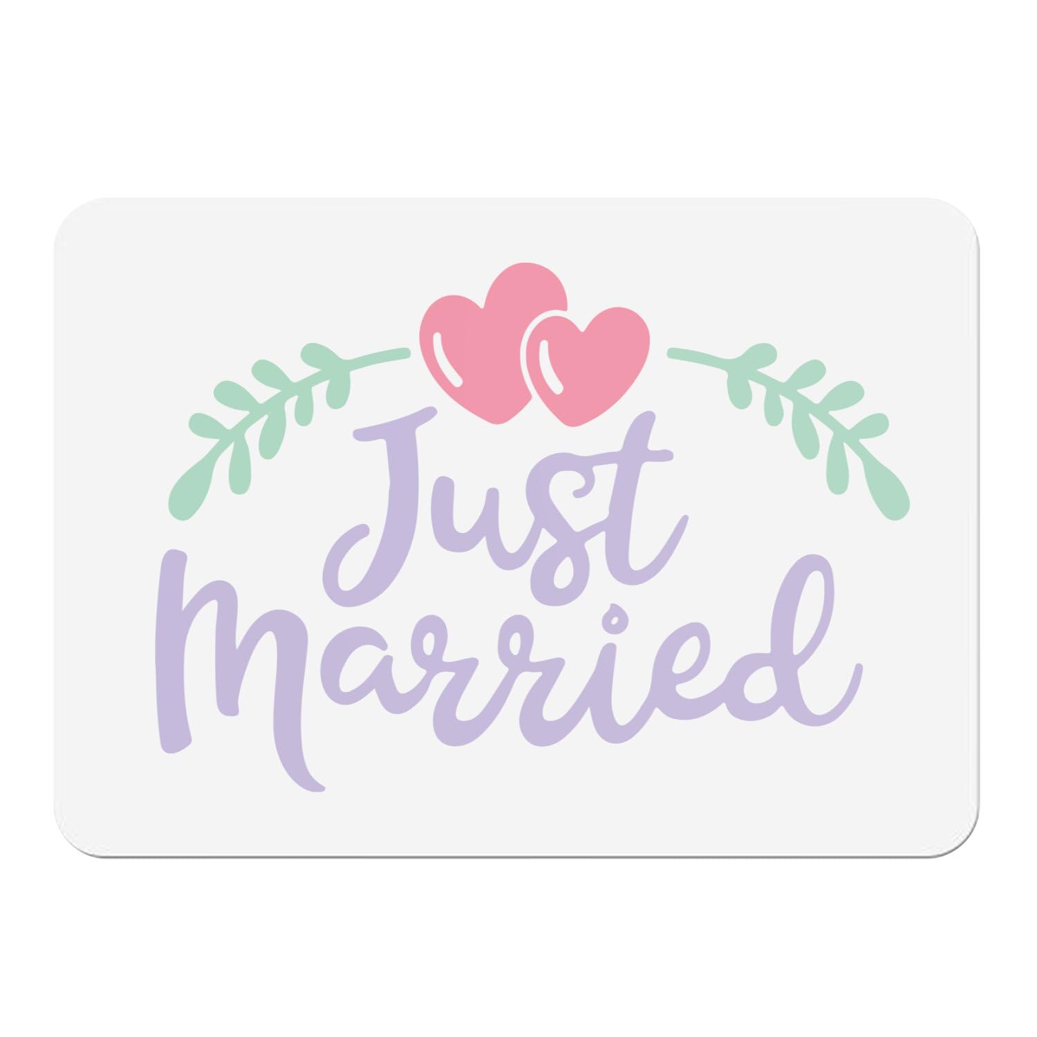 Set de table souple en liège Just Married grand format pour votre décoration de table de mariage