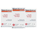 Unna Boot with Zinc by Sion Biotext - Flexible Compression Bandage Maintain Moist Healing Environment Medical Dressing Wrap - EMS First Aid Supplies - 4 Inches X 10 Yards Roll (Pack of 3)