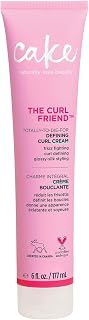 Cake Beauty Curl Friend Defining Cream for Curly Hair - Moisturizes, Defines Curls, Frizz Control & Detangling with Avocado Oil, Shea Butter - 6oz