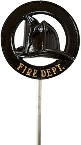 Montague Metal Products Marcador de tumba y soporte para bandera, color negro con dorado