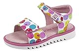  Agatha Ruiz de la Prada 182956, Sandali Punta Aperta Bambina, Vari Colori (Bianco/Volti/Tessuto/Stampa), 26 EU