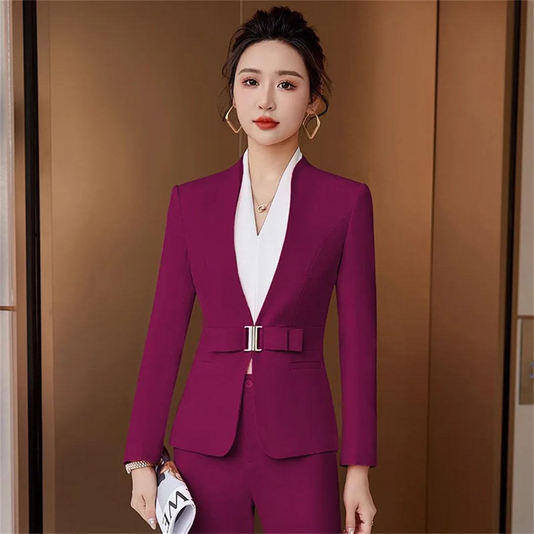 Traje de falda de oficina para mujer, conjunto de falda de manga larga, uniforme elegante, femenino, traje de trabajo formal