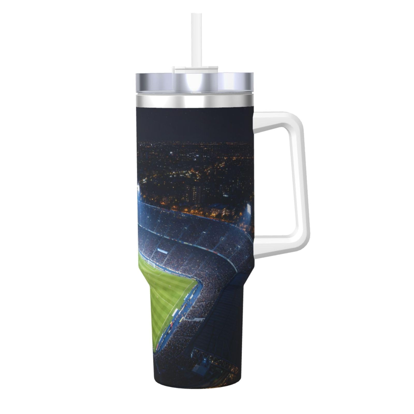 Taza de viaje de 40 oz antiderrames con tapa con pajilla para el coche