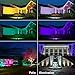 MELPO 30W Led Flood Light Outdoor 300W Equivalent, Color Changing RGB Lights with Remote, 120 RGB Colors, Warm White 2700K, Timing, Custom Mode, Uplight Landscape Lights,IP66 US 3-Plug (2 Pack)