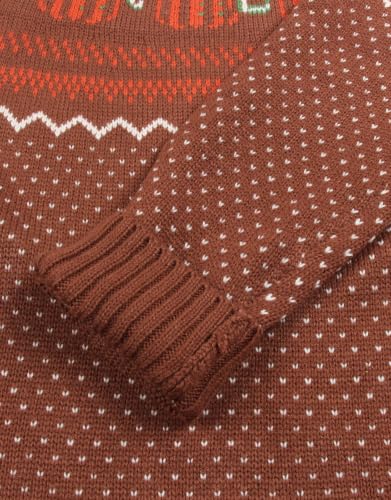 Image of Womens Fair Isle Sweaters Long Sleeve Crewneck Fall Winter Pullover Sweater