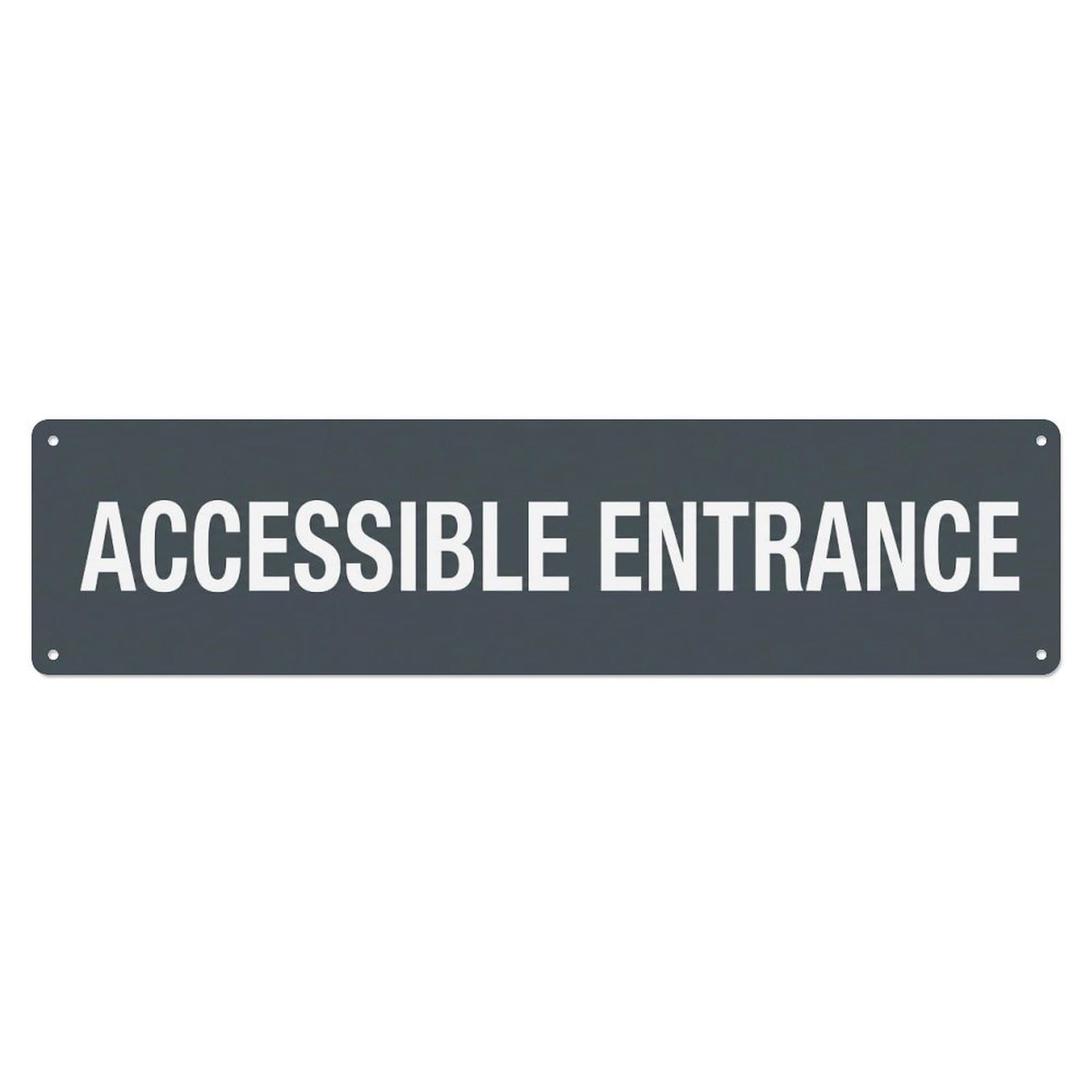 Accessible Entrance Wheelchair Access Metal Tin Sign