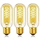 SCNNC Edison Vintage Glühbirne E27 T45 Dimmbar, Glühbirne Bernsteinfarben E27 Warmweiß 2200K, Dekorative Glühlampe Retro E27 für Nostalgie und Retro Beleuchtung Haus Café Bar, 3 Stück