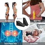 OrthoTrust StrongHold Pelvic Sacral Blocks Set High-Density Foam Wedges - Black Color Set - Image 2