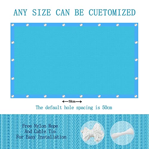 Voile d'ombrage 3.5 x 4.5 m bleu ciel anti-UV pour terrasse