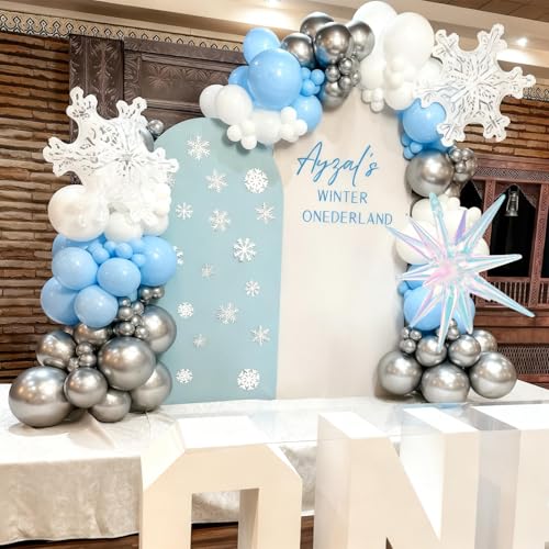 Ballons bleus et blancs flocon de neige durables pour éviter les dégonflements