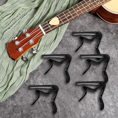 10 Pieces Guitar Clamp Capo Aluminum Metal Universal Electric Guitar Capo Clamp for Various Types Lightweight String Instrument
