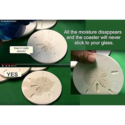 Mixed Shells Absorbent Drink Coaster set - Handmade by McCarter Coasters - 4.38 inch (4pc) 51AWTbf+mOL. SS400