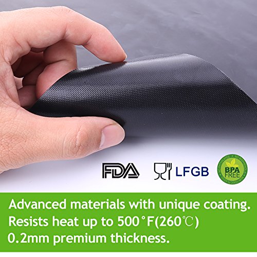CHERAINTI Grill Mat Oven Liner 70"x16" Non-Stick Reusable Barbecue BBQ Mat, Cut to Any Size, for Gas Grill, Charcoal, Electric Grill, Electric Oven, Heat Resistant - Thumbnail 3