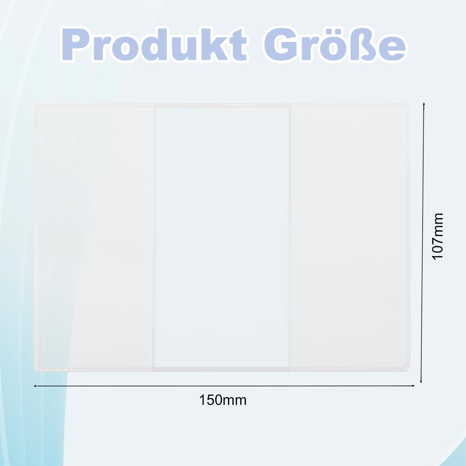 3 Pezzi Porta Badge A7 Trasparente Doppia Custodia Carta D