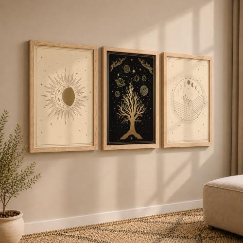 Image of NoWorries Wall Paintings for Home Decoration | Set of 3 Modern Framed Posters for Living Room, Bedroom & Office | Stylish Wall Art for Interior Decor (Art-11, 17x25inch)