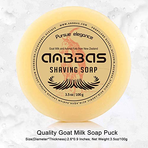 Anbbas Synthetic Shaving Brush With Nylon Bristles,Melamine Pop Mug For Lathering And 100G Shaving Soap For Men Close Shave,Women Girls Hair Removal #TOP4