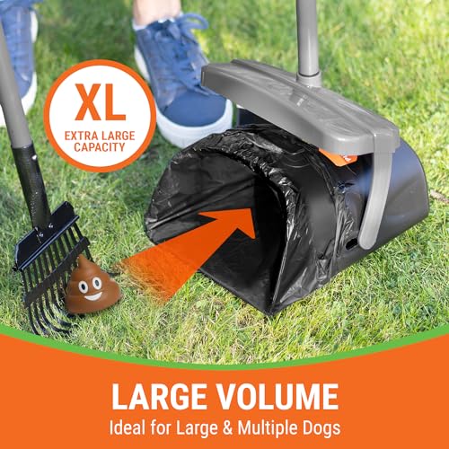 Metal Pooper Scooper for Large Dogs Heavy Duty, 40″ Long Handle, Dog Poop Scooper for Yard, Pooper Scooper Set, Poop Scooper for Large Dog, Pooper Scooper Rake and Bin, 25 Waste Bags Metal Pooper Scooper for Large Dogs Heavy Duty, 40″ Long Handle, Dog Poop Scooper for Yard, Pooper Scooper Set, Poop Scooper for Large Dog, Pooper Scooper Rake and Bin, 25 Waste Bags