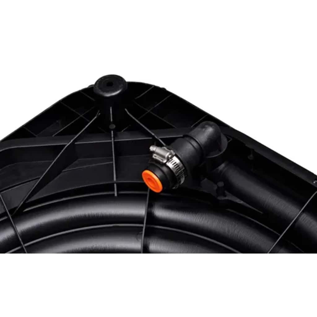 Set di 5 pannelli solari per piscina da 735 W, 71,5 x 71,5 cm, con valvola a 3 vie e connettore per tubo, per piscine in giardino, riscaldamento termico