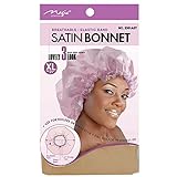 Magic X-Large 21'' Breathable Satin Bonnet with Elastic Band Khaki Gold