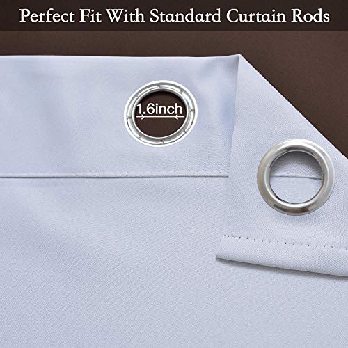 Image of SimpleHome Ombre Gradient Brown White to Gray Curtains for Bedroom,52Wx72L | Room Darkening Curtains,Light Blocking Thermal Insulated Grommet Window Curtains for Living Room,2 Panels,72 Inches Length