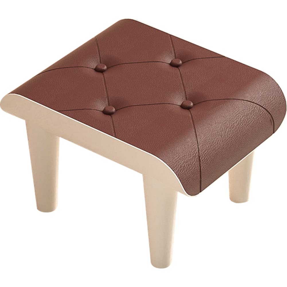 A.B Crew Plastic Kids Step Stool Toddler Activity Chair for Boys and Girls Children's Footstools Kindergarten Learning Stool Imitation Leather Waterproof Shower Stool Burgundy Small