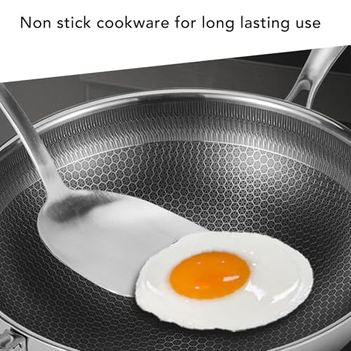 Wok AUNMAS Acero Inoxidable 32 cm Antiadherente miniatura 3