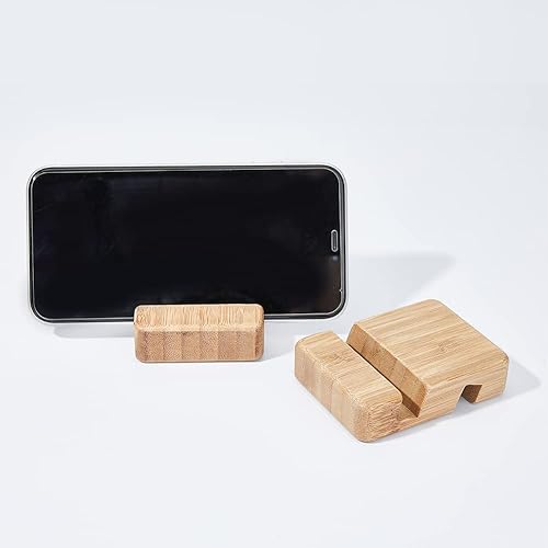 Miniatura 3 de 2 soportes de madera para teléfono celular, redondo, Huanghuali, soporte para teléfono móvil, color marrón arena, portátil, compatible con la