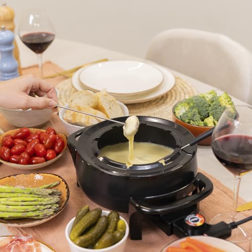 Tristar Fondue-Set 1,5 L für 8 Personen, 1000 Watt – Multifunktionaler Fonduetopf für Öl-, Käse-, Schokoladen- und China-Fondue… – Ansicht 2