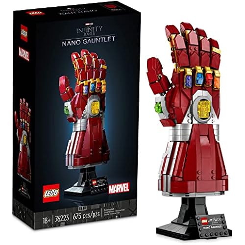 LEGO Marvel Nano Gauntlet, Iron Man Model with Infinity Stones, 76223 Avengers: Endgame Film Set, Collectable Memorabilia, Gift Idea for Adults and Teens