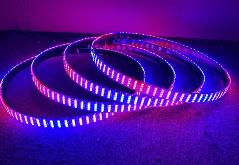 Sando Tech 15.5'' Quad Row RGB Dream Chase Rim Lights for Car Truck Led Wheel Lights Bluetooth/Remote Ctrl Black Base Sturdy Iron Rings Flowing Music w/Turn Signal,Brake,Lock Offroad Lighting