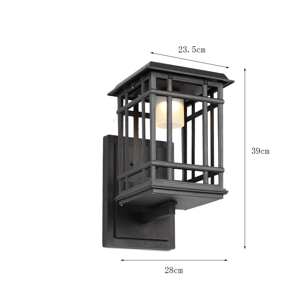 Zewnętrzna lampa solarna LED 7 W odlewana ciśnieniowo aluminiowa lampa ścienna, wodoodporna IP55, na taras, taras, garaż, werandę, podwórko, dekoracja, oszczędność energii, do