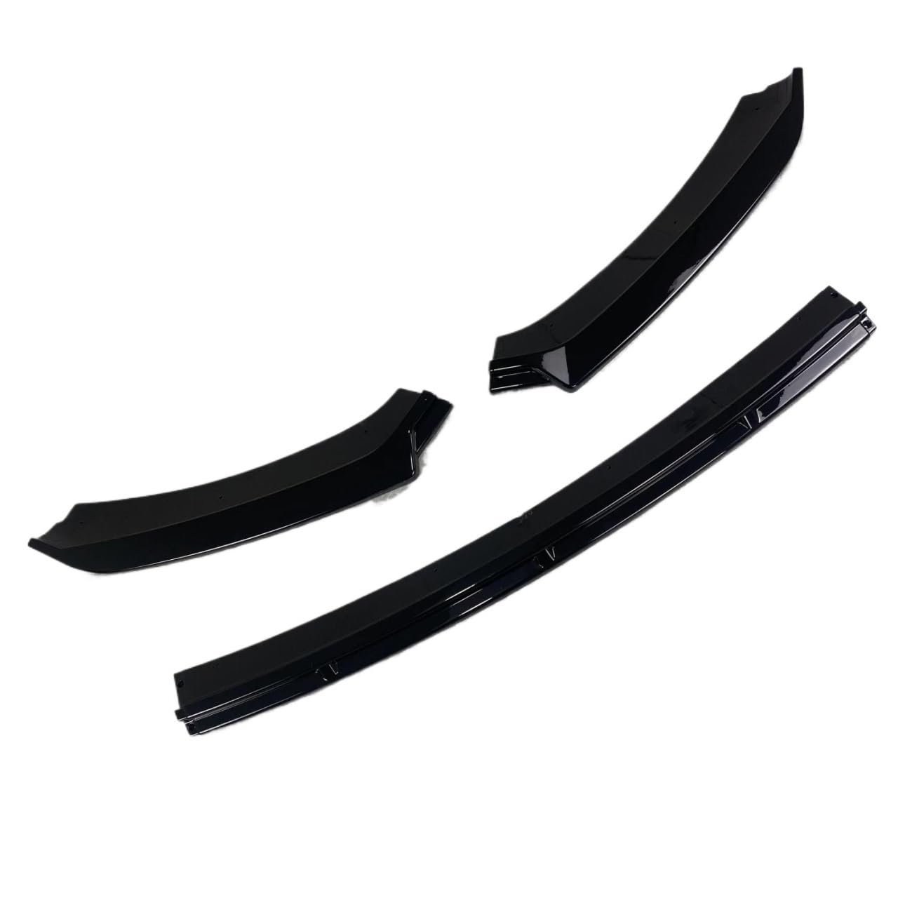 para Seat para León 5F MK3 FR 2013-2016 Pre-Facelift - 3 Piezas - Difusor De Labio Delantero Negro Brillante Autopartes