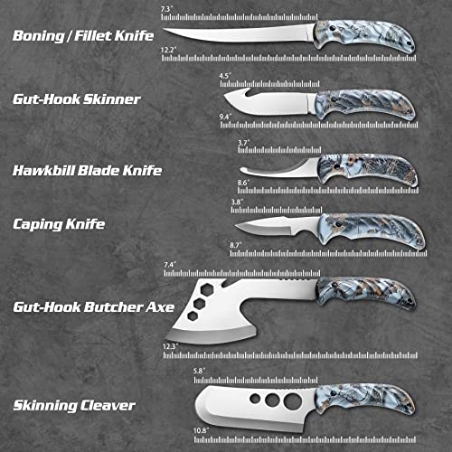 KNINE OUTDOORS Hunting Deer Knife Set Field Dressing Kit Portable Butcher Game Processor Set, 12 Pieces by KNINE OUTDOORS - Image 3