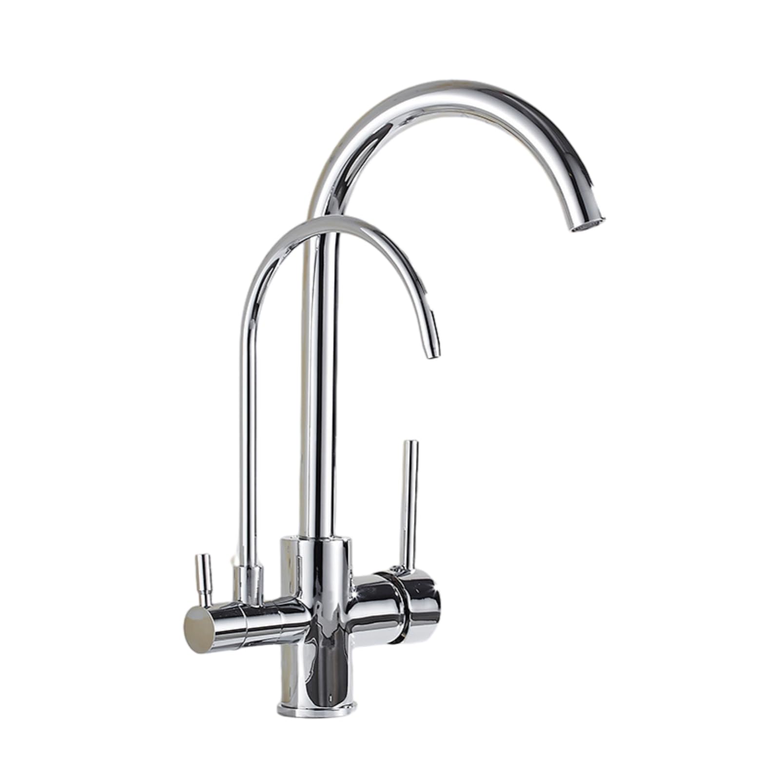 ZYCHSJXA Kitchen Tap Three-in-One Electroplating Hot and Cold Water Purifier Faucet Sink Plated